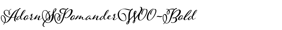 AdornSPomanderW00-Bold.ttf Font conversion image