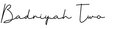 Badriyah Two.ttf Font conversion image