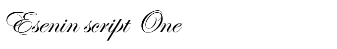 Esenin script One.ttf Font conversion image