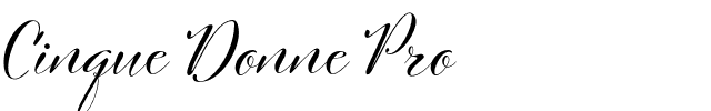 Cinque Donne Pro.otf Font conversion image