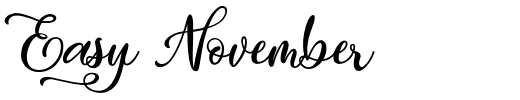 Easy November.ttf Font conversion image