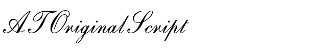 ATOriginalScript.ttf Font conversion image