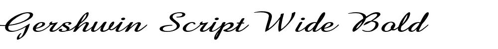 Gershwin Script Wide Bold.otf Font conversion image