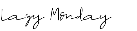 Lazy Monday.ttf Font conversion image