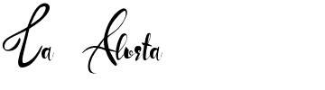 La Alorta.otf Font conversion image