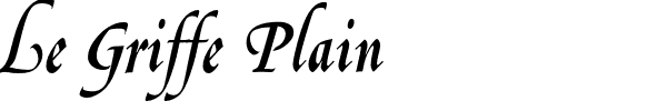 Le Griffe Plain.otf Font conversion image