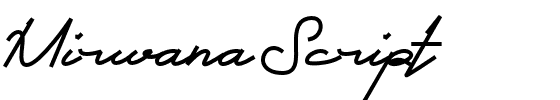 Mirwana Script.otf Font conversion image