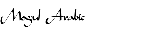 Mogul Arabic.ttf Font conversion image