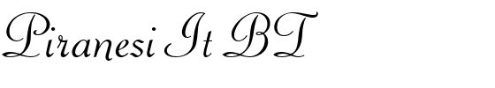 Piranesi It BT.ttf Font conversion image