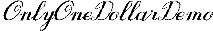 OnlyOneDollarDemo.ttf Font conversion image