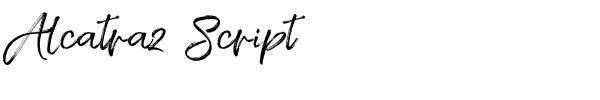 Alcatraz Script.otf Font conversion image