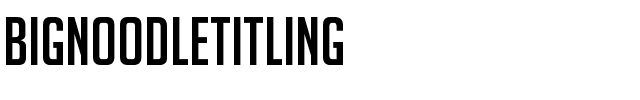 BigNoodleTitling.ttf Font conversion image