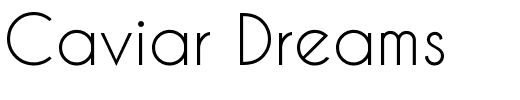 Caviar Dreams.ttf Font conversion image