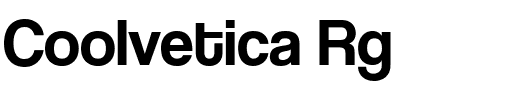 Coolvetica Rg.ttf Font conversion image