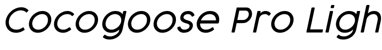 Cocogoose Pro Light.ttf Font conversion image