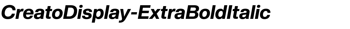 CreatoDisplay-ExtraBoldItalic.otf Font conversion image