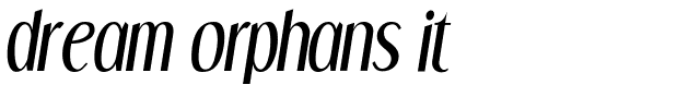 dream orphans it.ttf Font conversion image