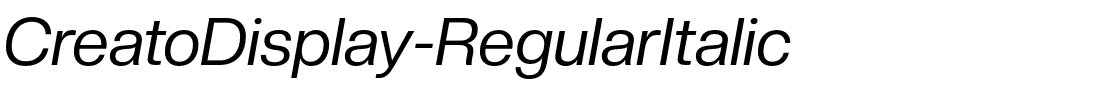 CreatoDisplay-RegularItalic.otf Font conversion image