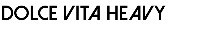 Dolce Vita Heavy.ttf Font conversion image