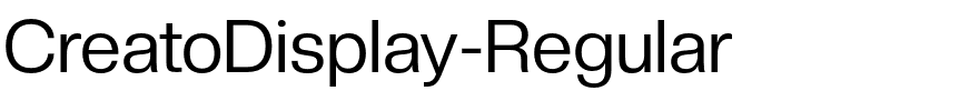 CreatoDisplay-Regular.otf Font conversion image