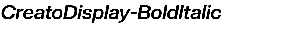 CreatoDisplay-BoldItalic.otf Font conversion image