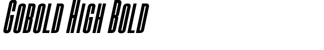 Gobold High Bold.ttf Font conversion image