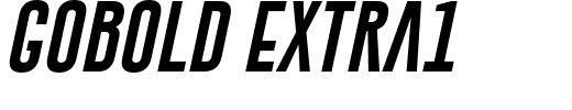 Gobold Extra1.ttf Font conversion image