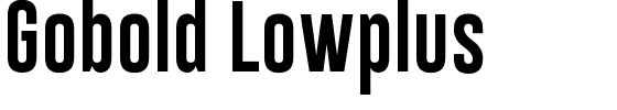 Gobold Lowplus.otf Font conversion image