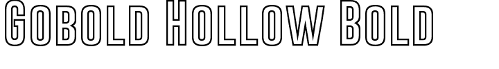 Gobold Hollow Bold.otf Font conversion image