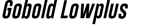 Gobold Lowplus.ttf Font conversion image