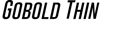 Gobold Thin.ttf Font conversion image