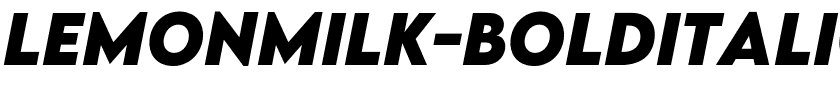 LEMONMILK-BoldItalic.otf Font conversion image