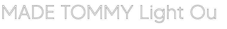 MADE TOMMY Light Ou.otf Font conversion image