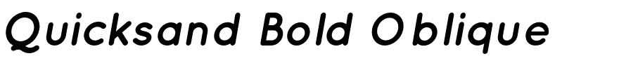 Quicksand Bold Oblique.otf Font conversion image