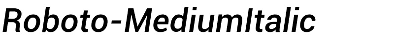 Roboto-MediumItalic.ttf Font conversion image