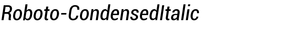 Roboto-CondensedItalic.ttf Font conversion image