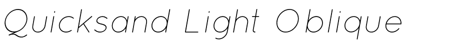 Quicksand Light Oblique.otf Font conversion image