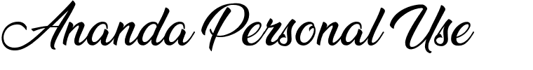 Ananda Personal Use.ttf Font conversion image