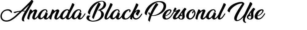 Ananda Black Personal Use.ttf Font conversion image