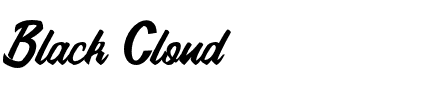 Black Cloud.otf Font conversion image