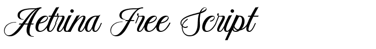 Aetrina Free Script.ttf Font conversion image