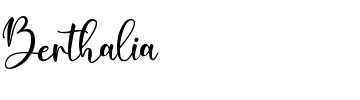 Berthalia.ttf Font conversion image