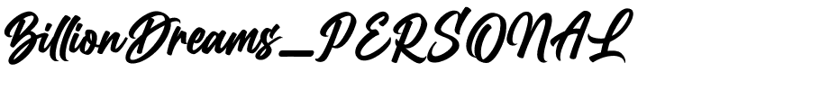 BillionDreams_PERSONAL.ttf Font conversion image