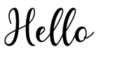 Hello.otf Font conversion image