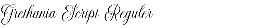 Grethania Script Reguler.otf Font conversion image