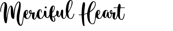 Merciful Heart.ttf Font conversion image