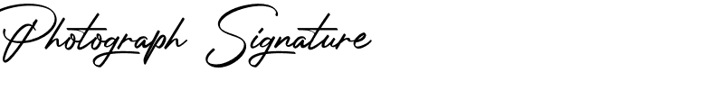 Photograph Signature.ttf Font conversion image