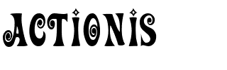 actionis.ttf Font conversion image