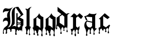 Bloodrac.ttf Font conversion image