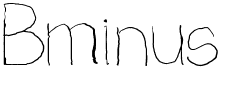 Bminus.ttf Font conversion image